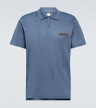 Berluti Leather-detail cotton piqué polo shirt