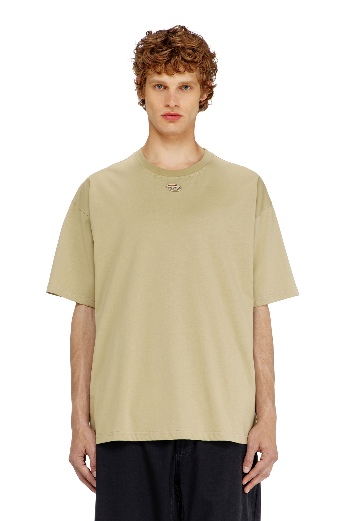 Diesel Faded tank top with puffy Oval D - T-Shirts Mens in Brown
