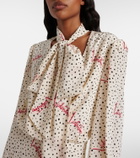 Valentino Polka-dot silk crêpe de chine midi dress