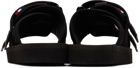 Moncler Black Slideworks Sandals