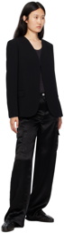 Theory Black Collarless Blazer