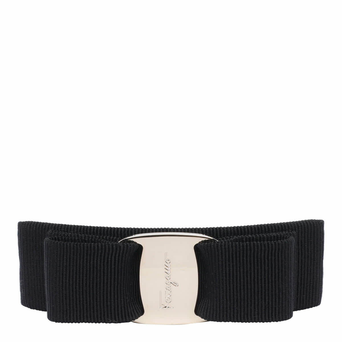 ヘアアクセサリー FERRAGAMO - BLACK COTTON HAIR ACCESSORIES Ferragamo Black Cotton Hair Accessories Salvatore Ferragamo