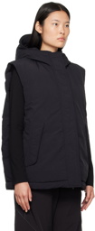 Juun.J Black Hooded Down Vest