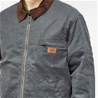 Dickies Men's Lucas Waxed Zip Jacket in Charcoal Grey