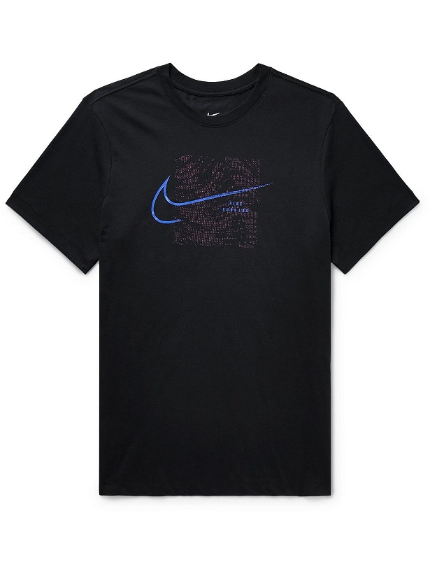 Photo: Nike Running - Logo-Print Dri-FIT T-Shirt - Black
