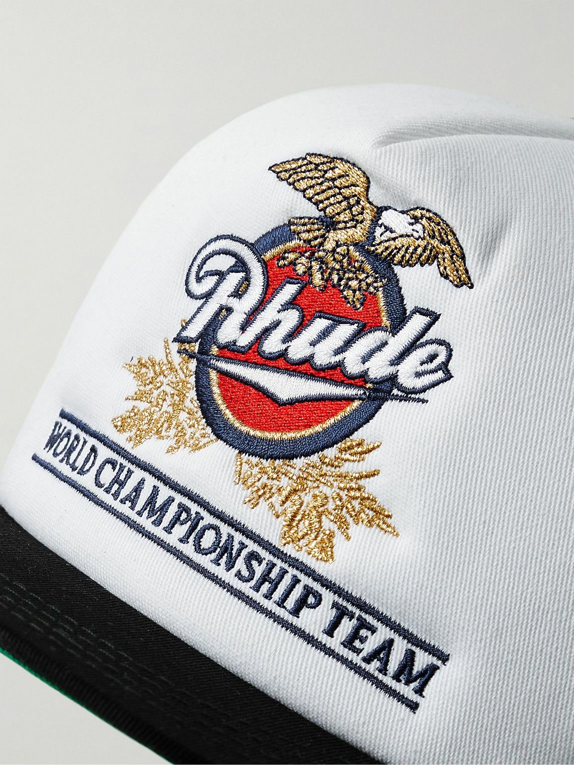 Rhude Racing Cap Rhude - World Championship Team Logo-Embroidered Twill and Mesh Trucker ...