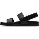 Valentino Garavani Black Studshield Calfskin Sandals