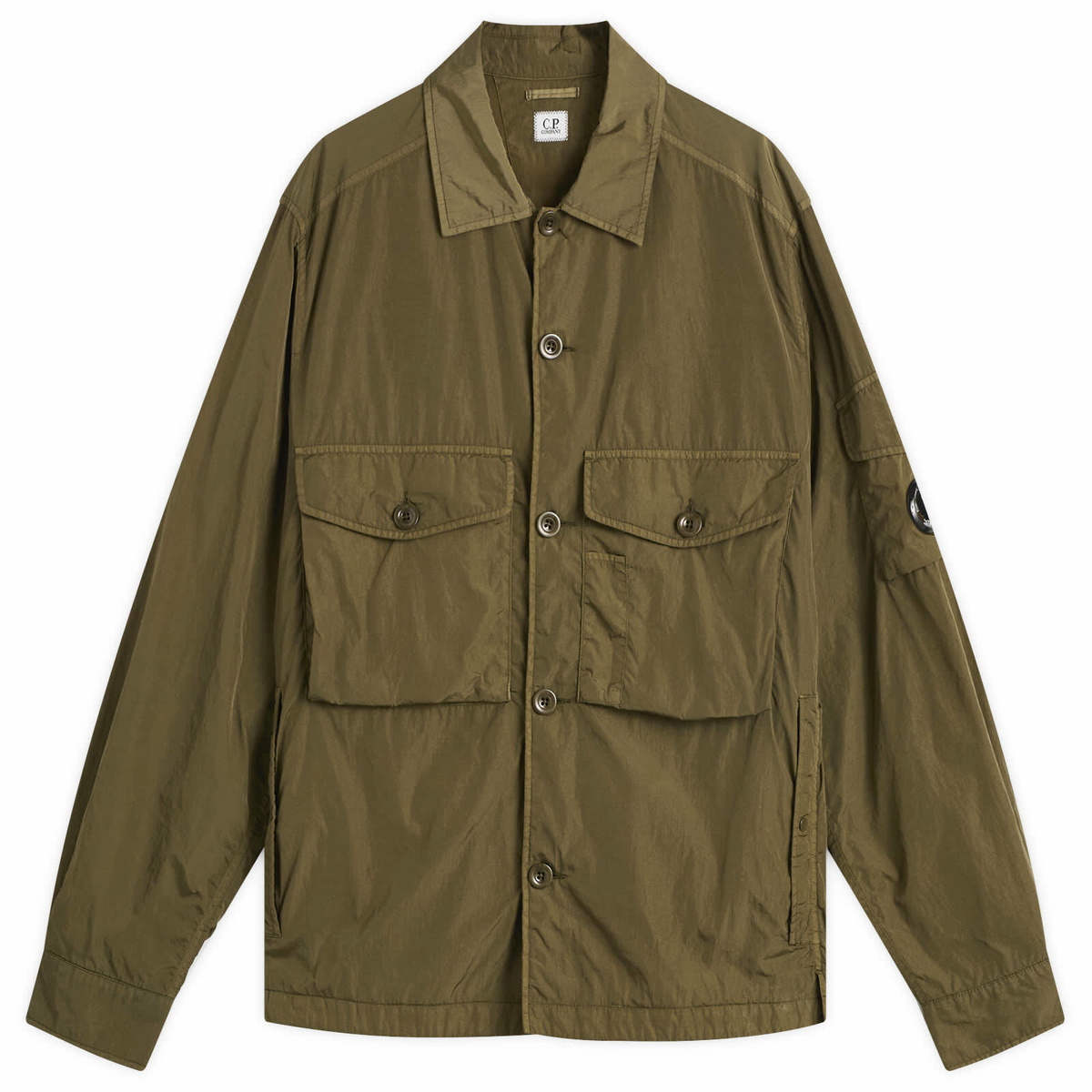 C.P. Company Metropolis Patch Logo Zip Overshirt C.P. Company