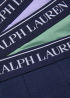 Polo Ralph Lauren Logo Stretch-cotton Trunks set of Three Blue