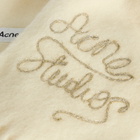Acne Studios Vally Embroidered Scarf in White 