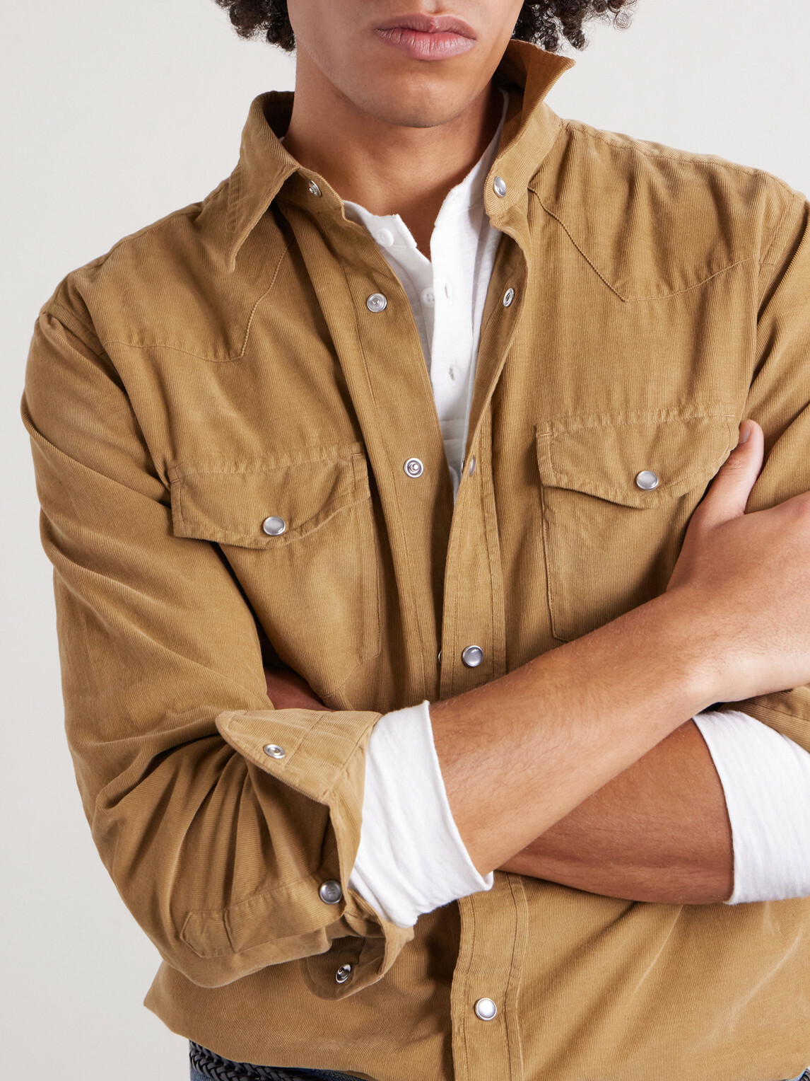 TOM FORD - Slim-Fit Cotton-Corduroy Shirt - Brown
