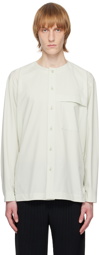 Homme Plissé Issey Miyake Green Flap Pocket Shirt