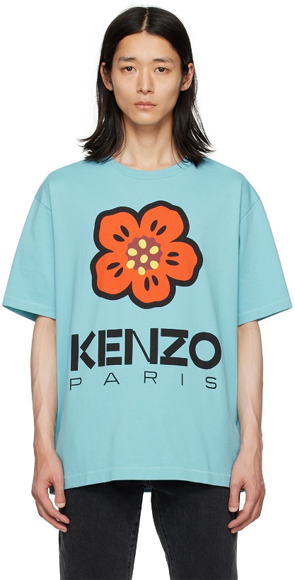 Photo: Kenzo Blue Kenzo Paris Boke Flower T-Shirt