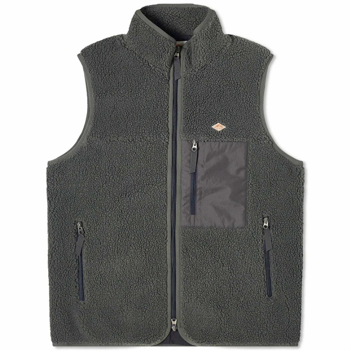 Photo: Danton Men's Insulation Boa Fleece Vest in Charcoal Grey