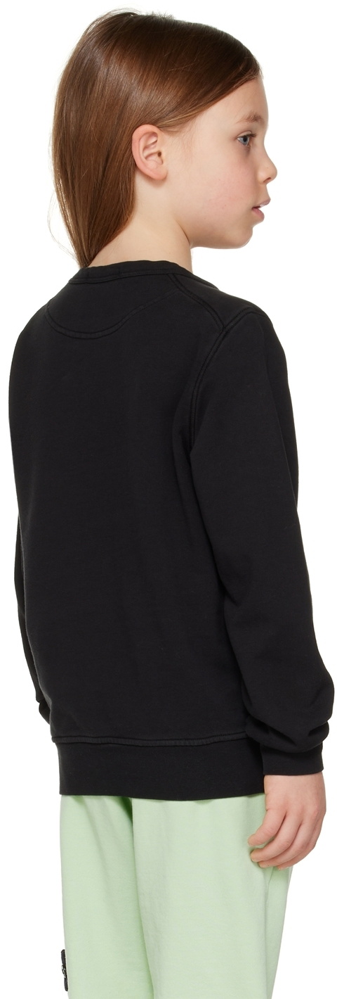 Stone Island Junior Kids Black Patch Sweatshirt