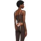 Charlotte Knowles SSENSE Exclusive Brown Tactical Bustier Tank Top