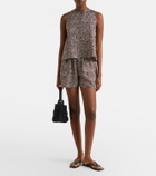 Asceno Franca polka-dot silk charmeuse shorts