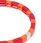 Roxanne Assoulin - Brick by Brick Enamel and Silver-Tone Bracelet - Red
