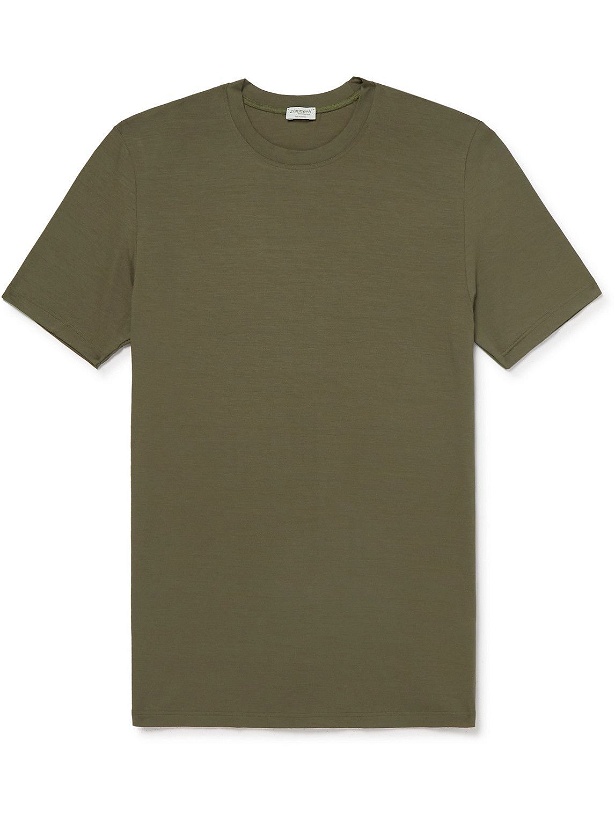 Photo: Zimmerli - Pureness Slim-Fit Stretch-Micro Modal T-Shirt - Green