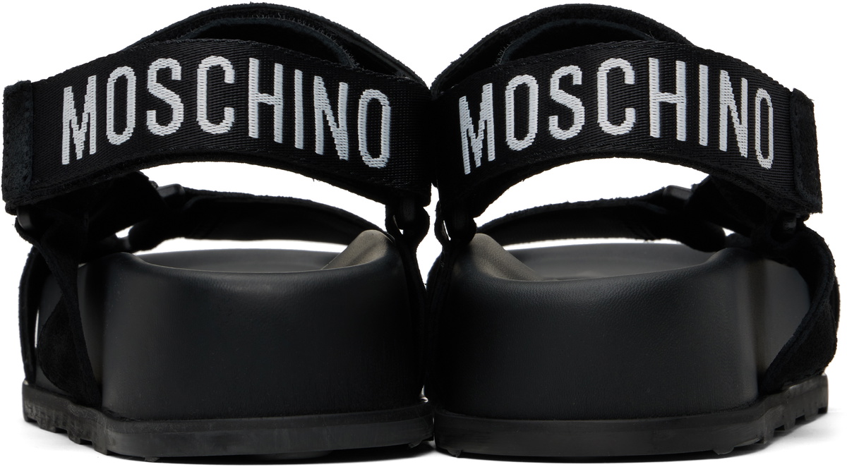 Moschino Black Suede Sandals