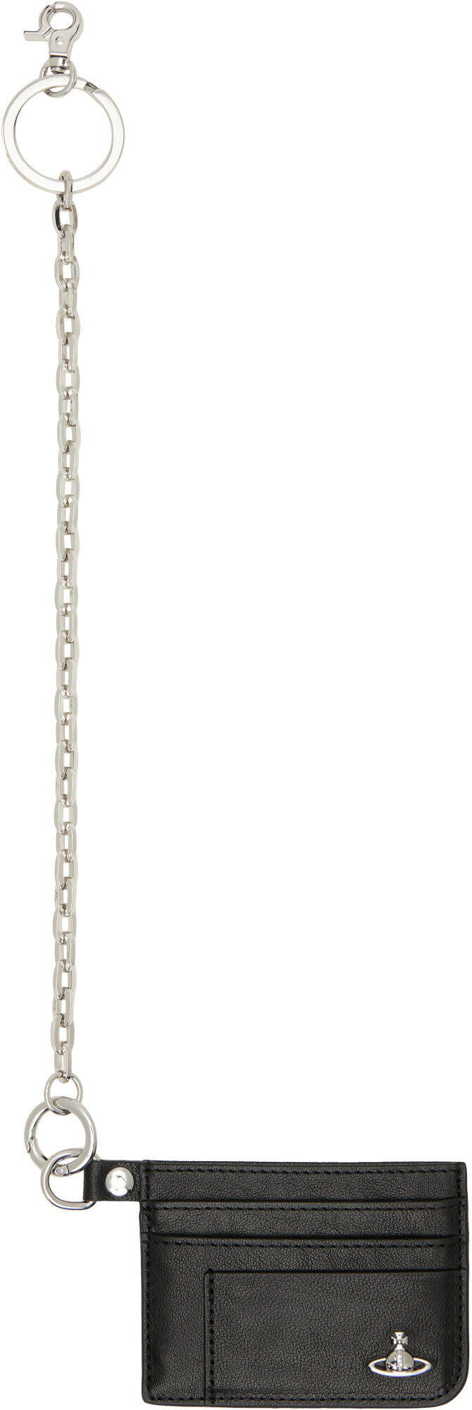 Vivienne Westwood Black Flat Chain Card Holder
