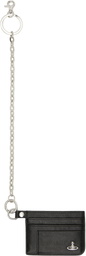 Vivienne Westwood Black Flat Chain Card Holder