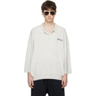 Fear of God ESSENTIALS Gray Signature Three-Quarter Sleeve 90s Knit Polo