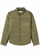 Aztech Mountain - Loge Peak Padded Quilted Nylon and Checked Brushed Cotton-Flannel Ski Shirt - Green