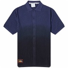 Percival Men's Dip Dab Knitted Shirt in Blue