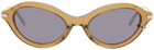 Justine Clenquet SSENSE Exclusive Brown Neve Sunglasses