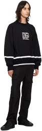 Dolce & Gabbana Black Striped Sweatshirt