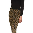 Fendi Black and Brown Forever Fendi Leggings