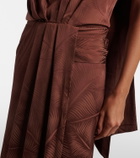 Johanna Ortiz Halterneck jacquard maxi dress
