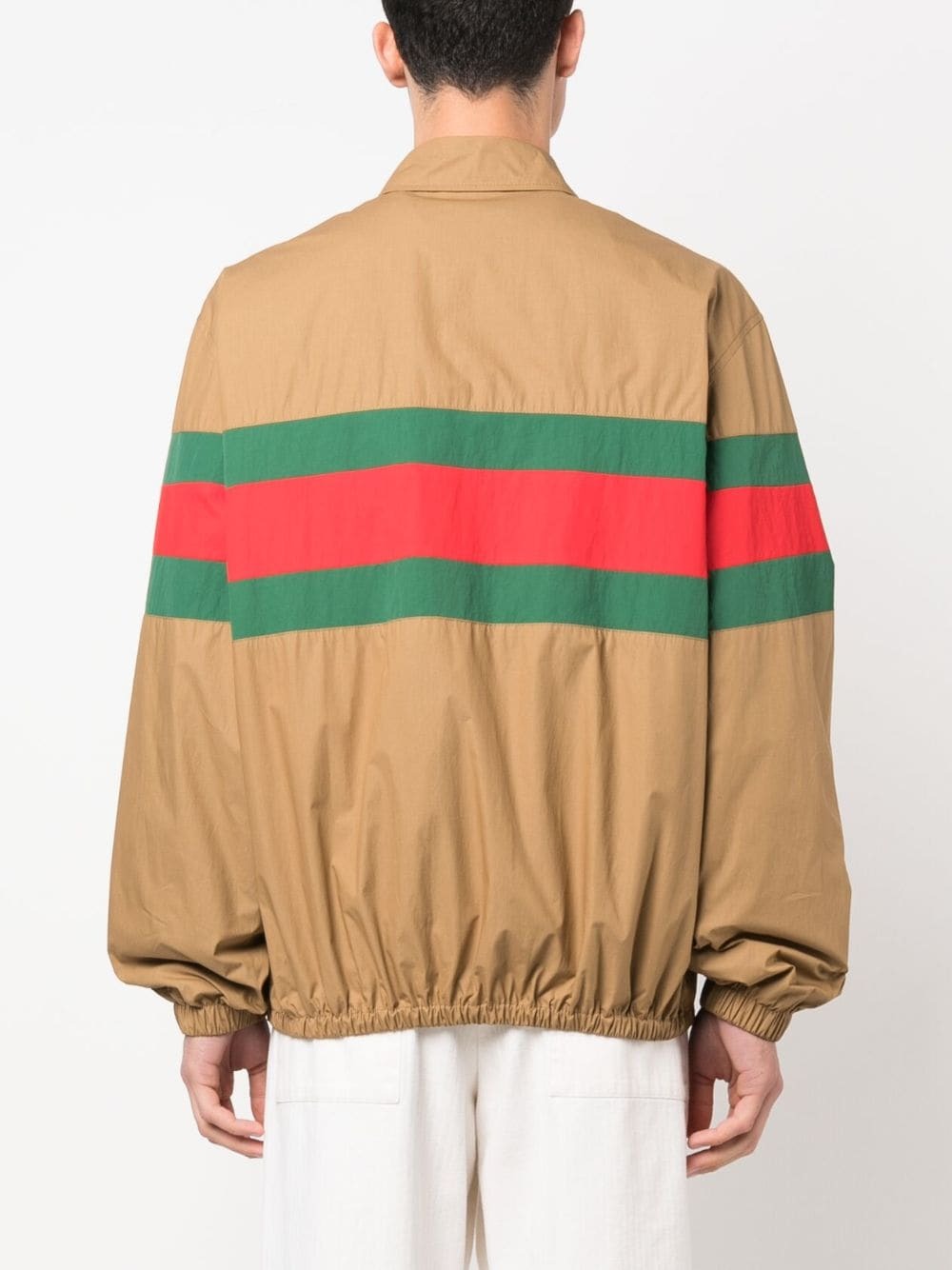 GUCCI - Web-detail Cotton Shirt Jacket Gucci GUCCI - Web-detail Cotton Shirt Jacket Gucci