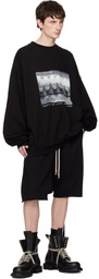 Rick Owens DRKSHDW Black Temple Hun Crewneck Sweatshirt