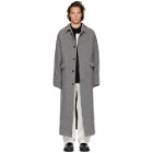 Kassl Editions Grey Wool Maxi Coat