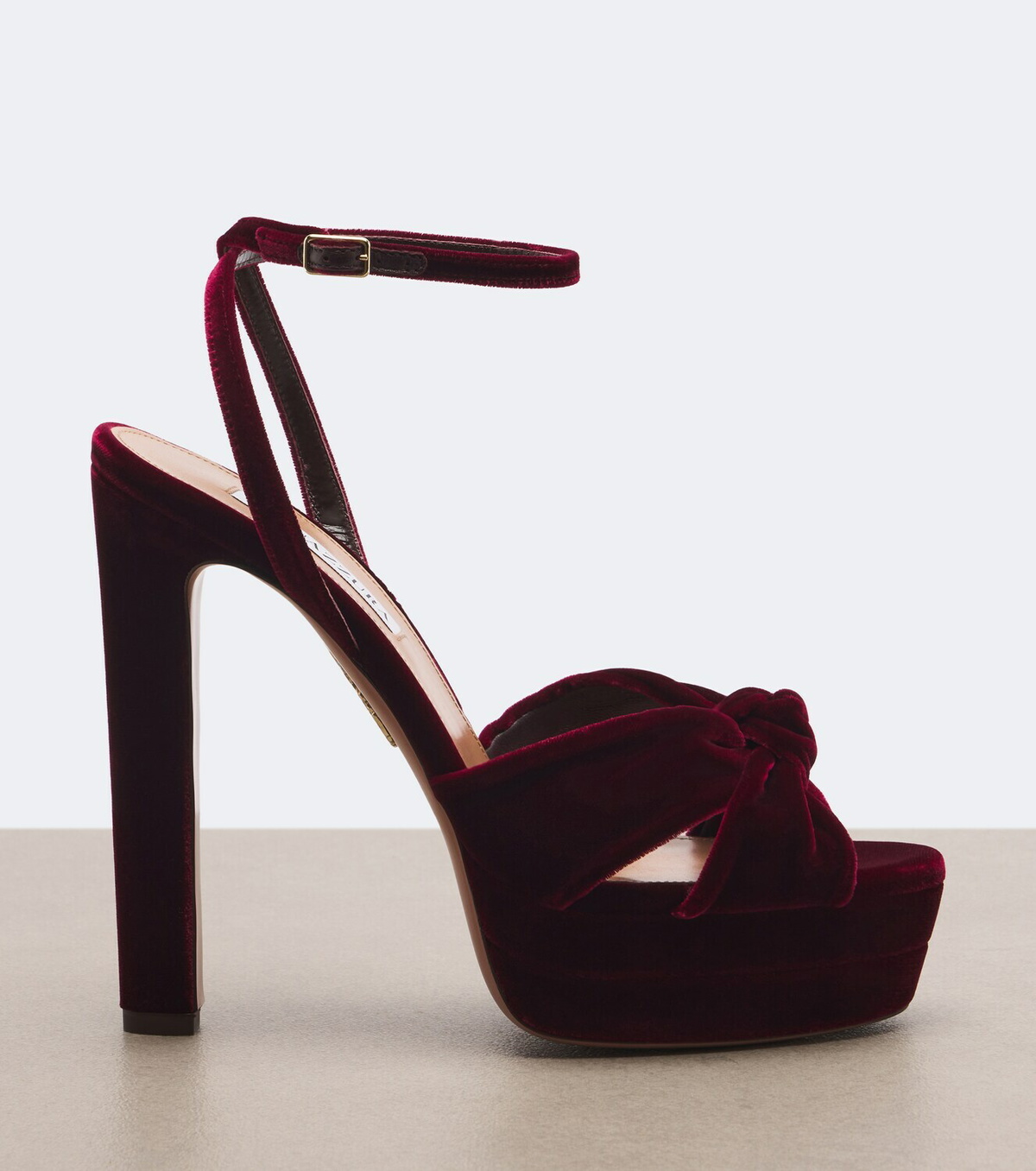 Aquazzura Cupid velvet platform sandals