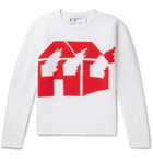 JW Anderson - David Wojnarowicz Intarsia Wool-Blend Sweater - White