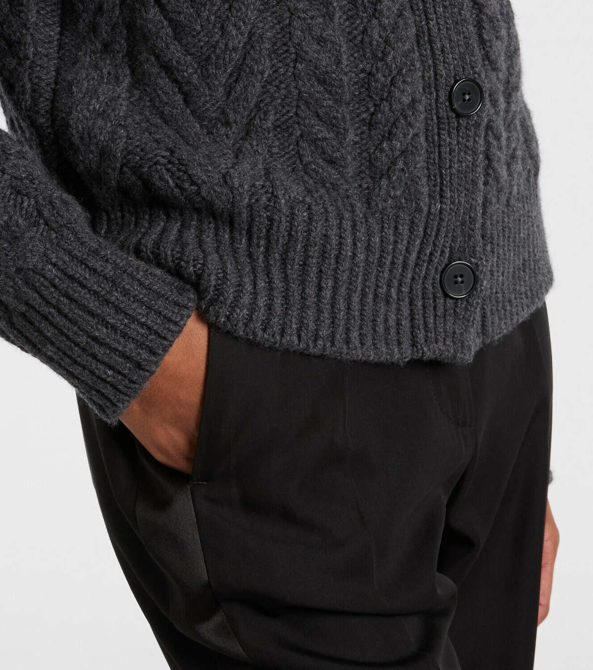 McQueen Embellished wool and cashmere cardigan