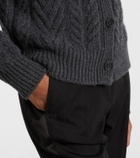 McQueen Embellished wool and cashmere cardigan