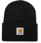 Carhartt WIP - Logo-Appliquéd Ribbed-Knit Beanie - Black