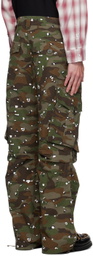 AFTER PRAY Khaki Military Camo Cargo Pants