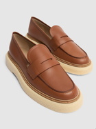 MAX MARA 30mm Rough Leather Loafers