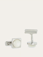 Ferragamo Mens Mother of pearl cufflinks in Silver