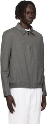 Hugo Gray Slim-Fit Stretch Flannel Jacket