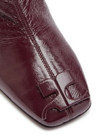 Courrèges Reedition Crinkled Vinyl Ankle Boots Burgundy