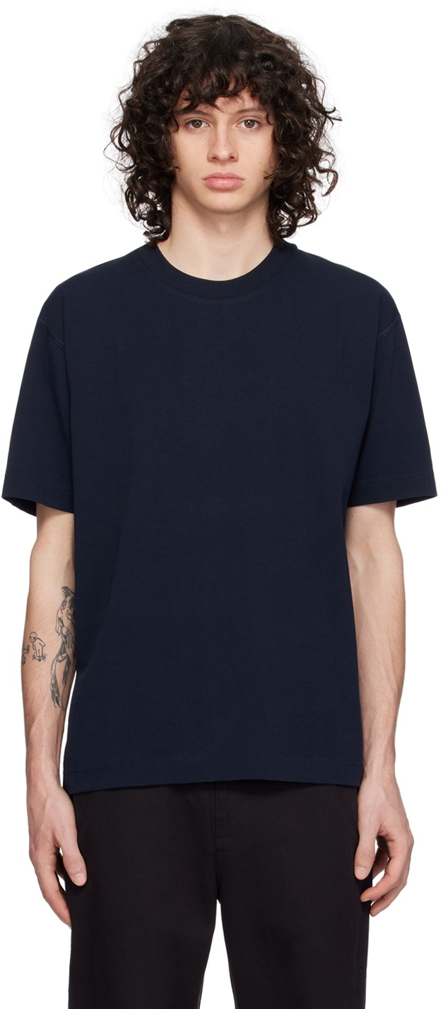 Photo: Reigning Champ Navy Dropped Shoulder T-Shirt