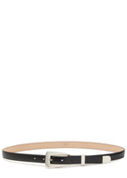 Khaite Lucca Leather Belt Black