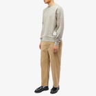 Thom Browne Men's Tonal 4 Bar Crew Sweat in Beige