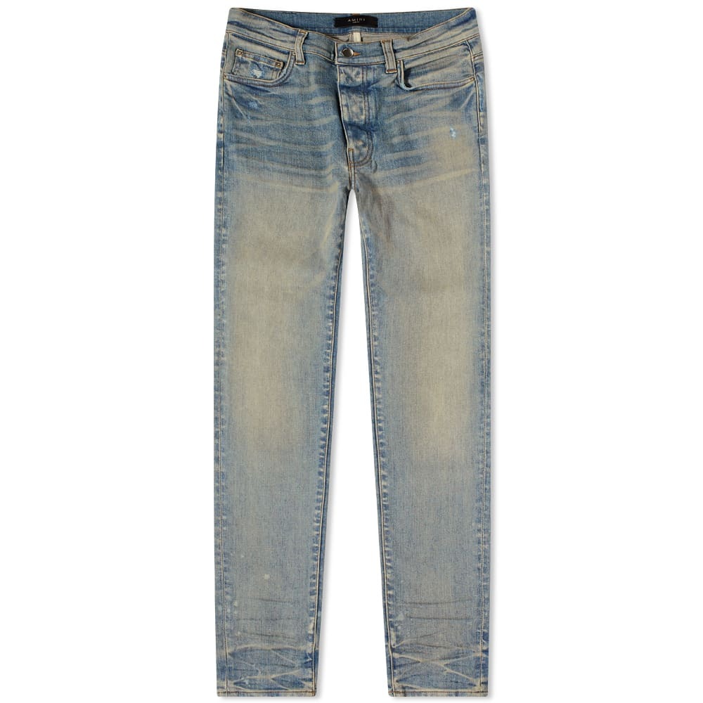 Blue AMIRI Skinny Stack Jeans Clay Indigo Size 29 (Italian